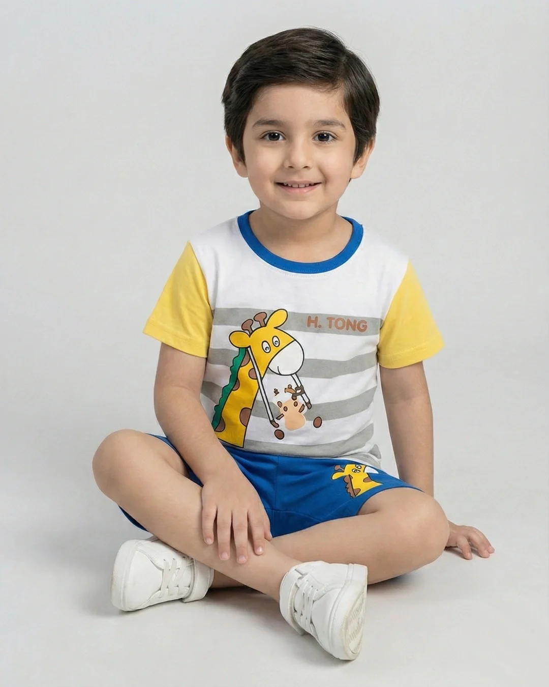 Adorable Giraffe Print Toddler Outfit – 2-Piece Summer Set - Image 5