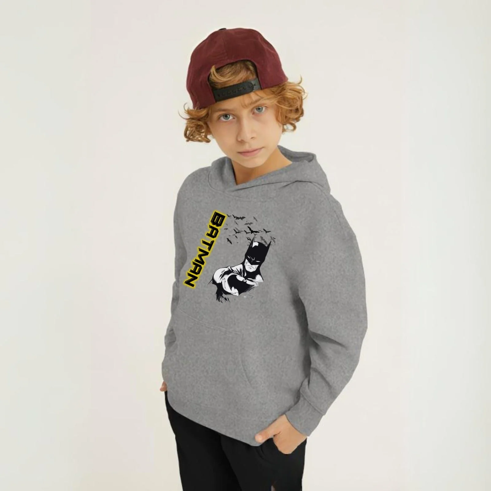 Batman Printed Kids Hoodie Set - Image 3