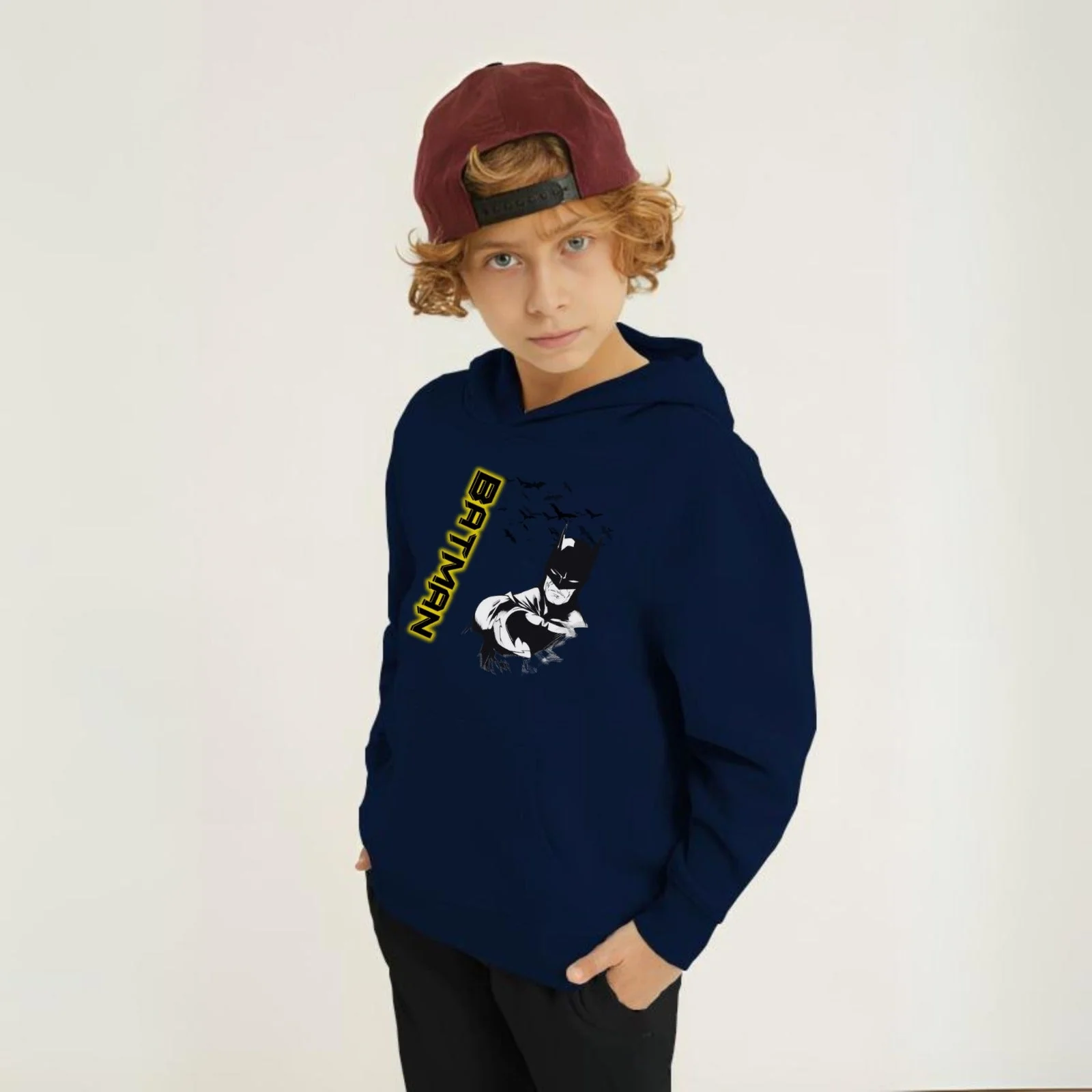 Batman Printed Kids Hoodie Set - Image 6