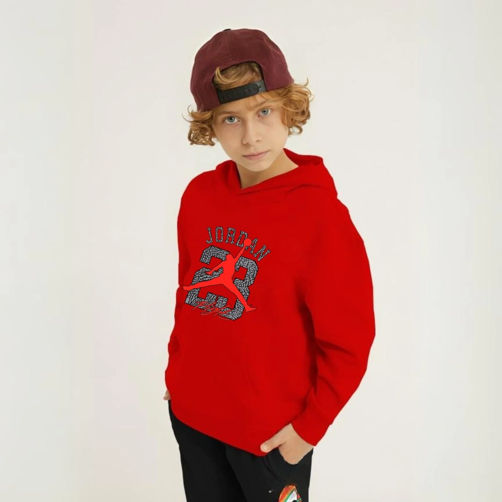 J 23 Printed Kids Hoodie Set - Image 3