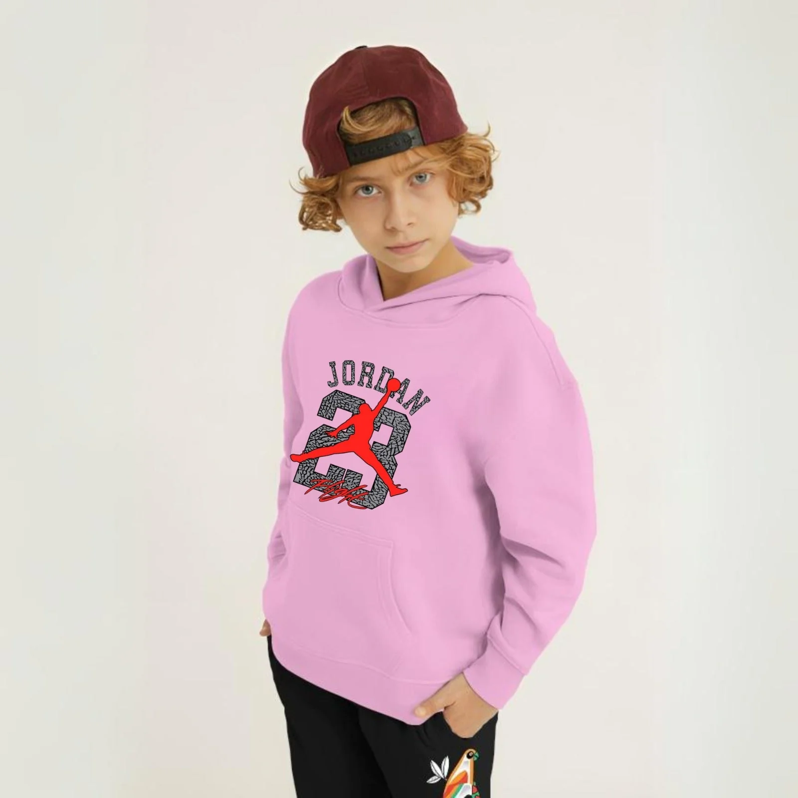 J 23 Printed Kids Hoodie Set - Image 4
