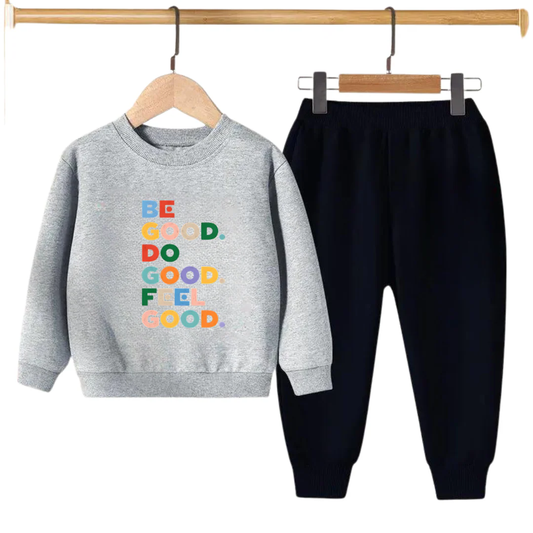BE GOOD PRINTED SWEATSHIRT SET - Image 4