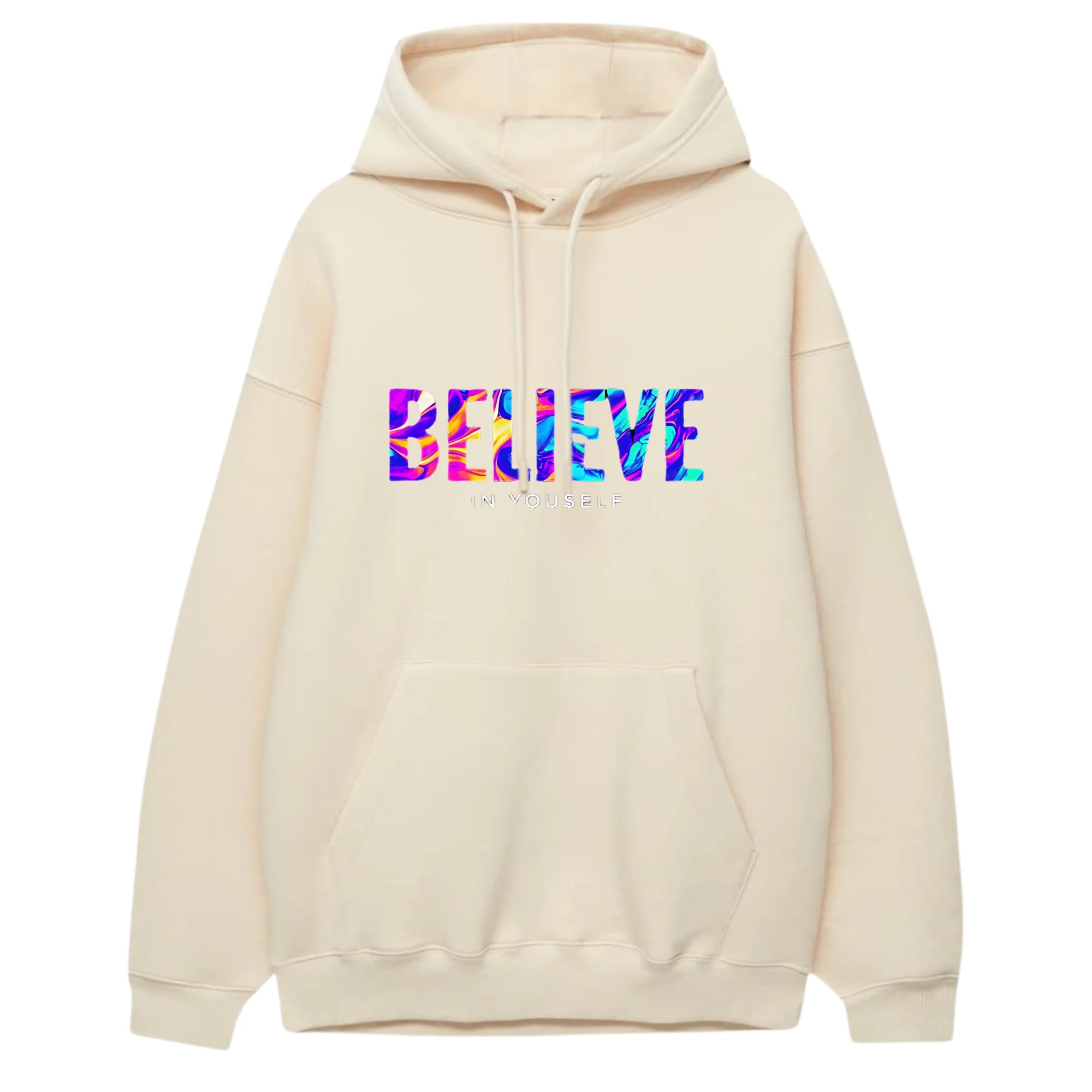 Believe in Yourself Printed Hoodie - Image 3