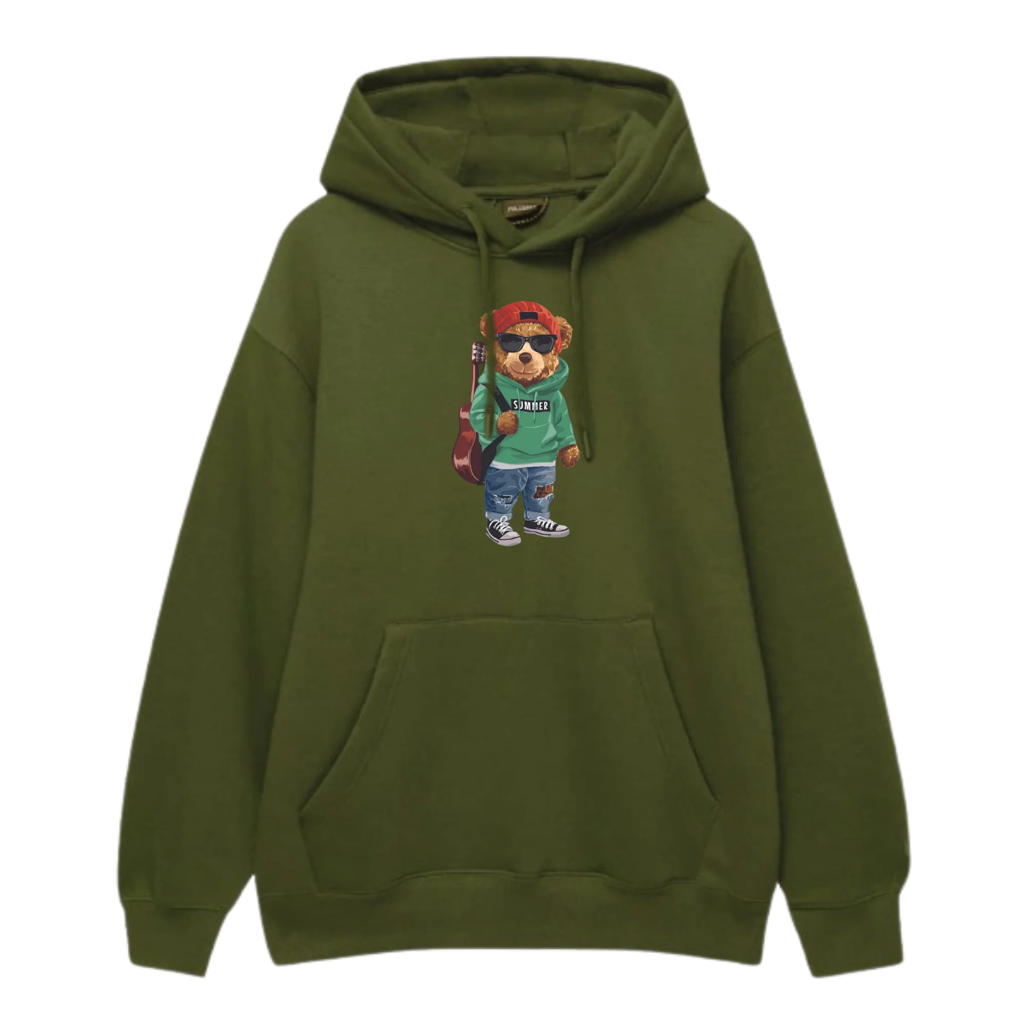 Green Polo Bear Hoodie - Image 6