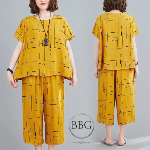Printed Capri PJ Set - Image 3