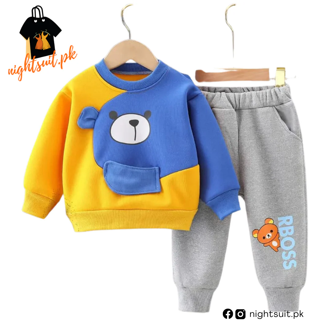 Black & Red Boss Kids Sweatshirt & Pant - Image 4