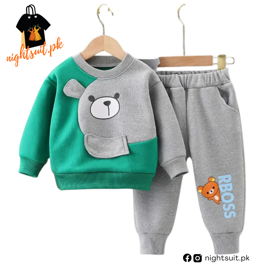 Black & Red Boss Kids Sweatshirt & Pant - Image 5