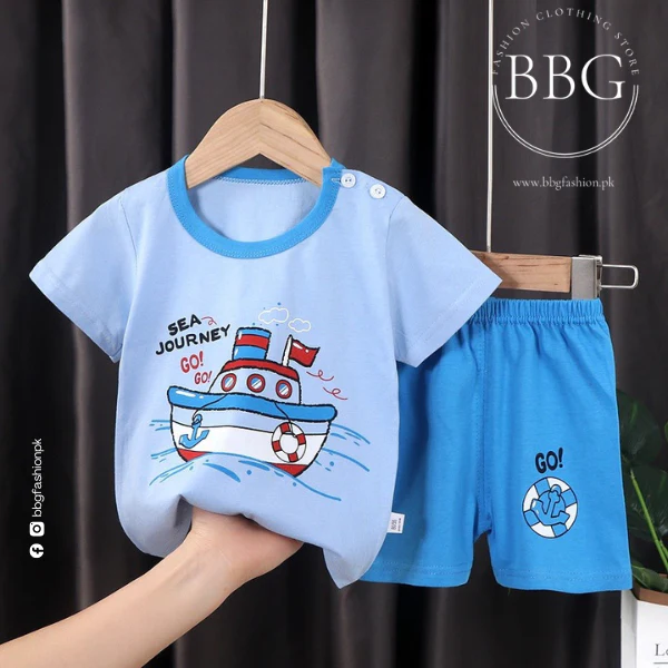 Blue Sea Journey Kids Short Sleeve Kids Wear