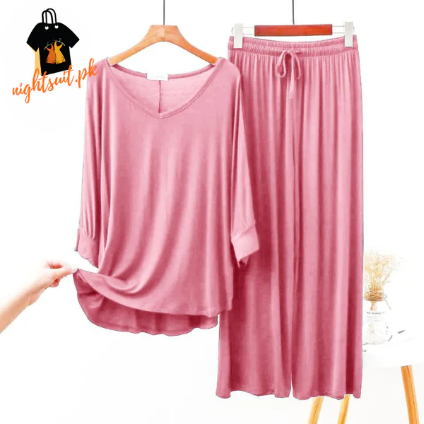 V-Neck Women Night Suit PJ Set ARTICLE NO# 56 - Image 4