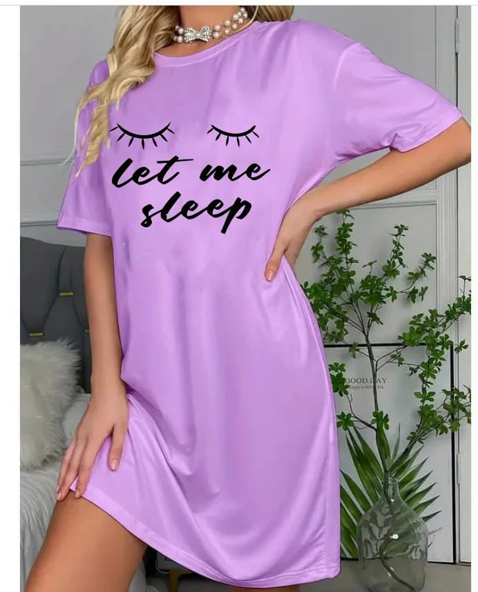 Let Me Sleep Printed Long Shirt - Image 2