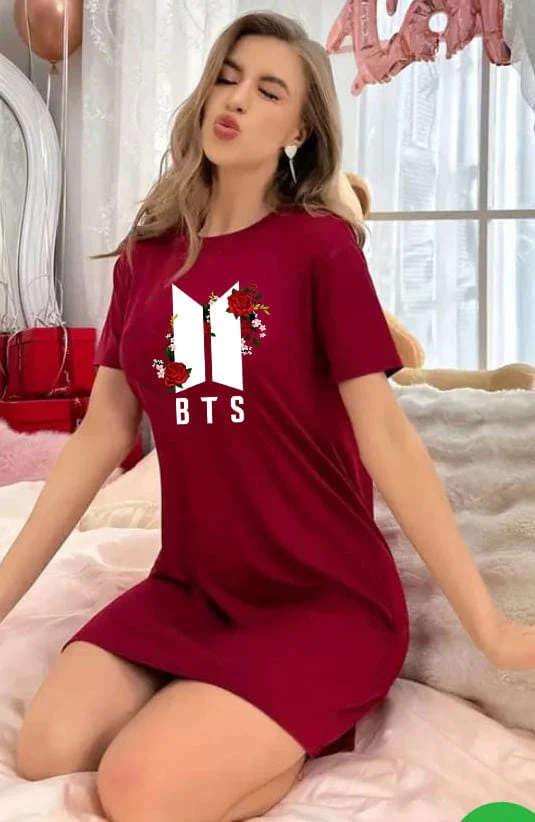 BTS Flower Printed Long Shirt - Image 2