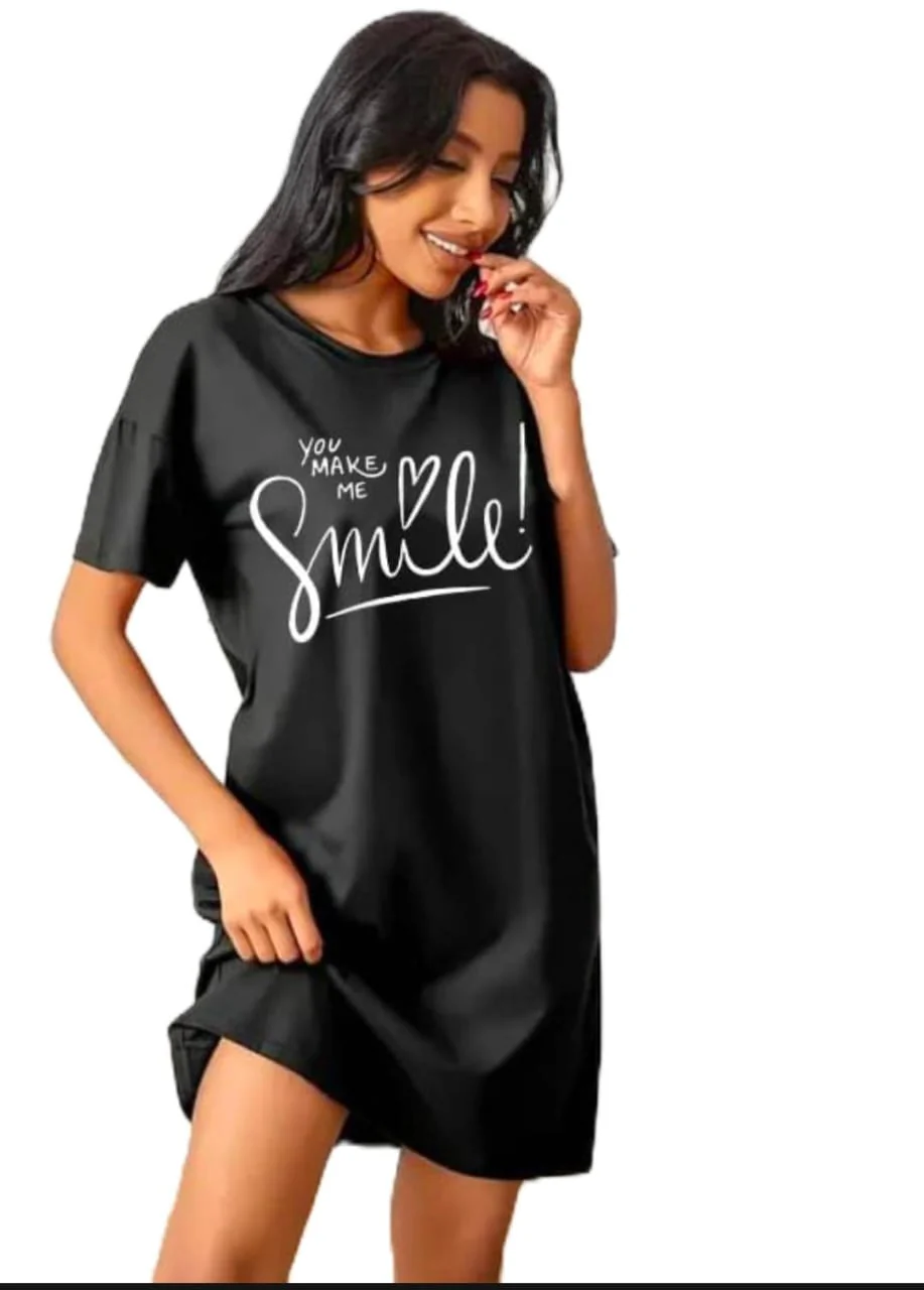 You Make Me Smile Printed Long Shirt - Image 2