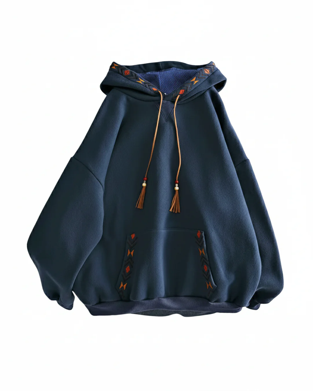 Chic Geometric Embroidered Hoodie - Image 4