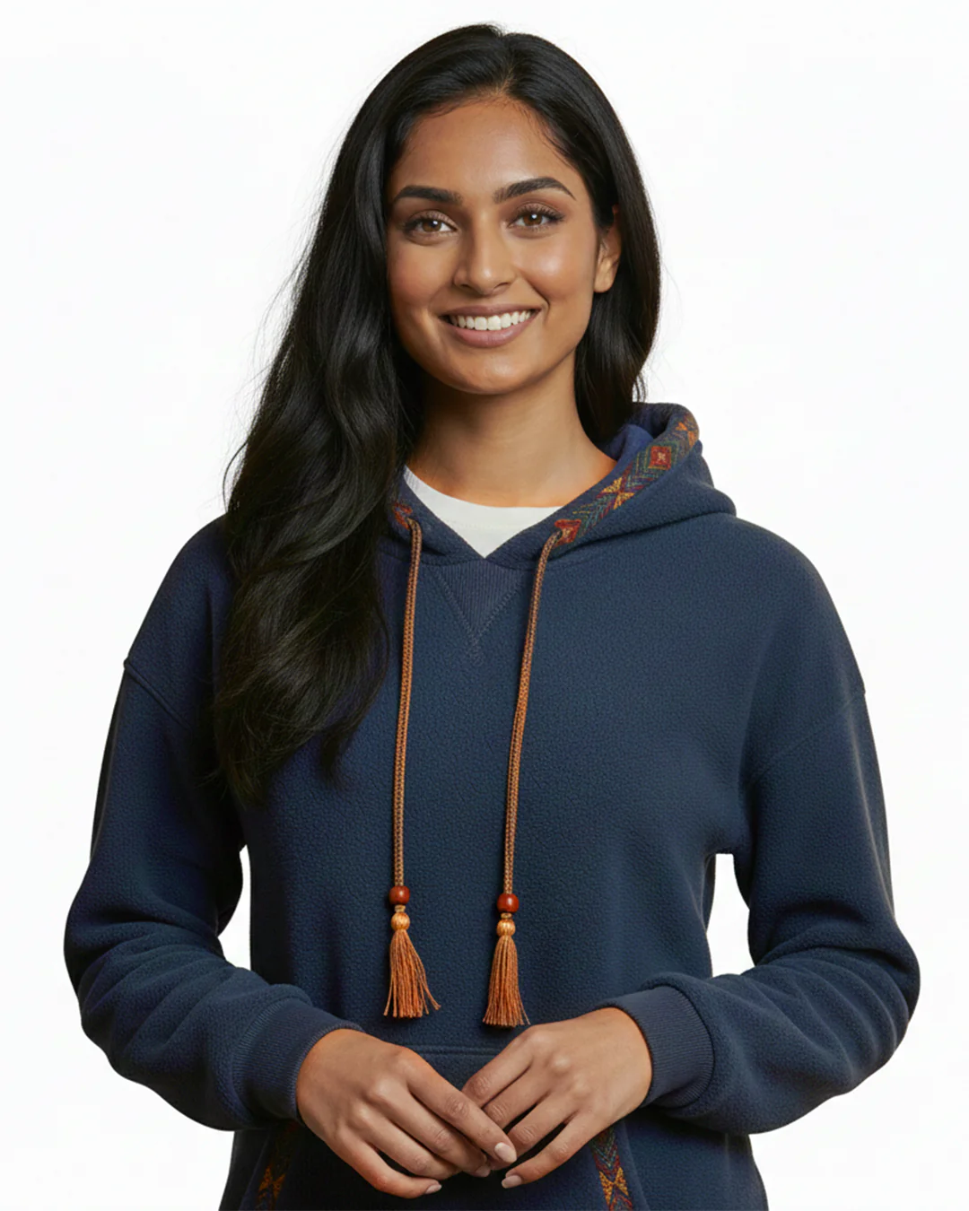Chic Geometric Embroidered Hoodie - Image 5