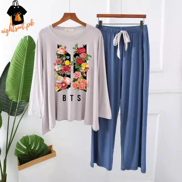 Yellow Flowered and BTS Printed Loungewear - Image 4