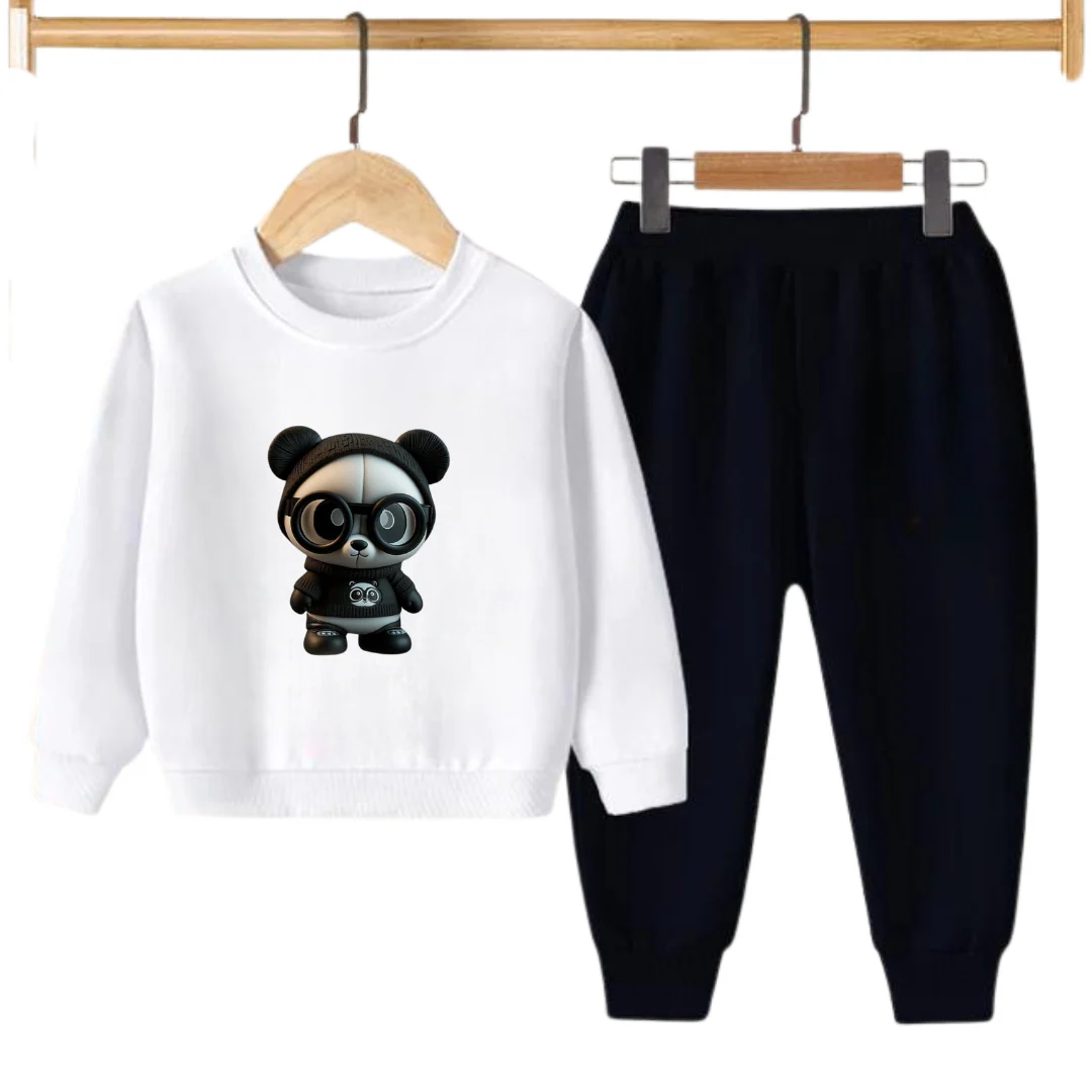 CUTE PANDA PRINTED SWEATSHIRT SET - Image 2