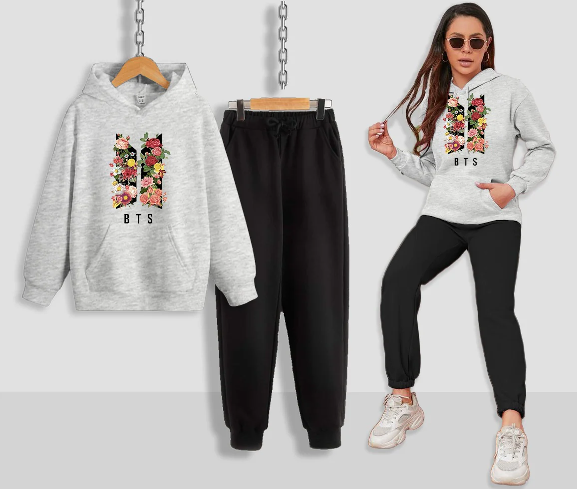 BTS Printed Women Hoodie Set - Image 11
