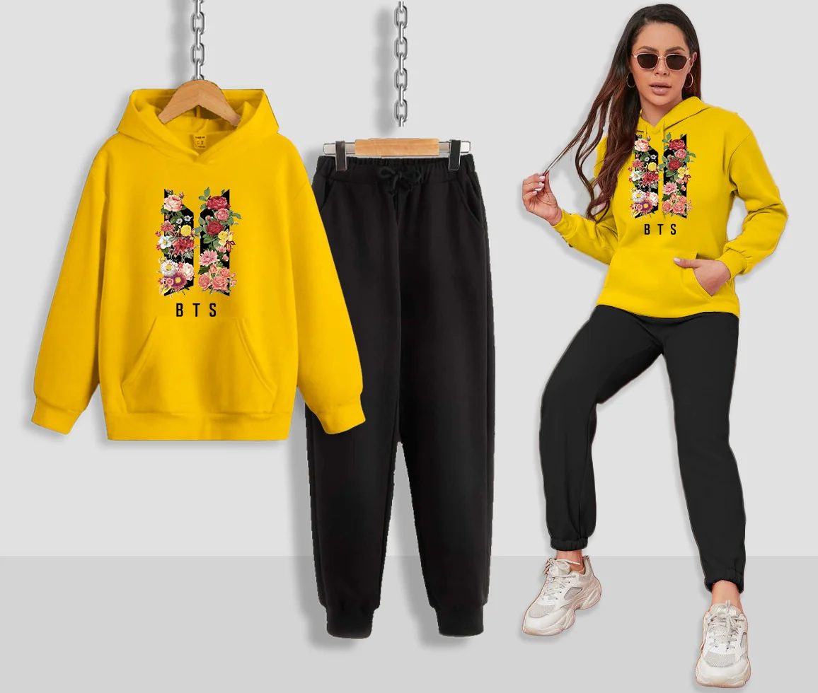 BTS Printed Women Hoodie Set - Image 4