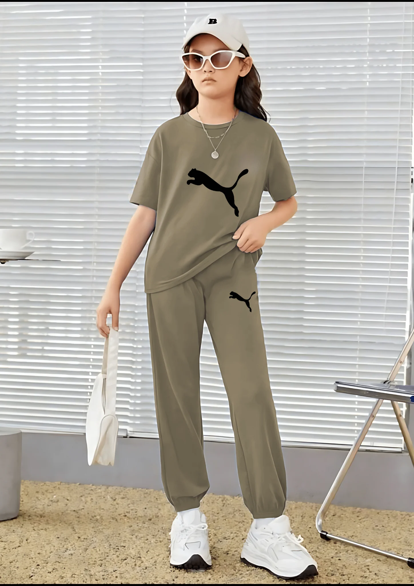 Leopard Printed Matching Set - T-Shirt and Pants - Image 3