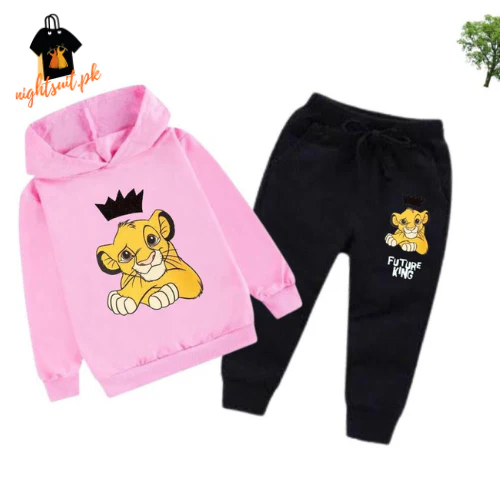 Red Future King Printed Kids Hoodie Set - Image 3