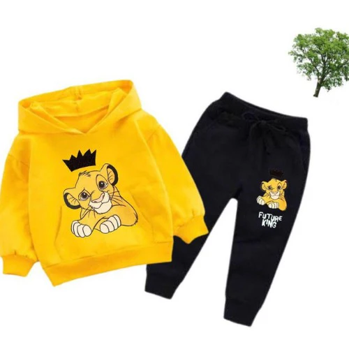 Red Future King Printed Kids Hoodie Set - Image 6