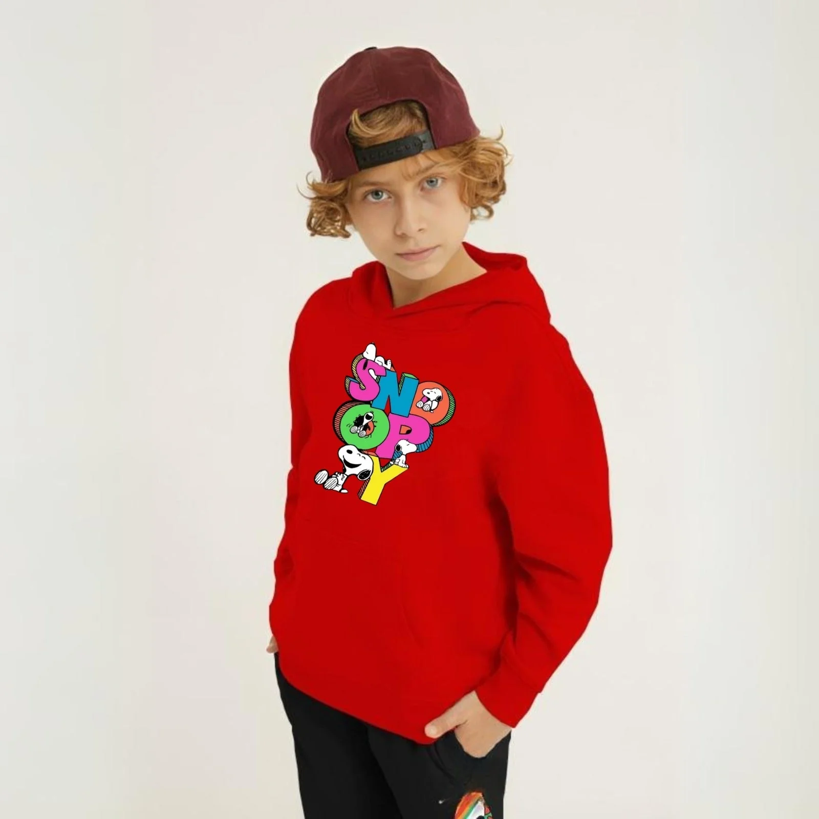 Snoopy Printed Kids Hoodie Set - Image 4