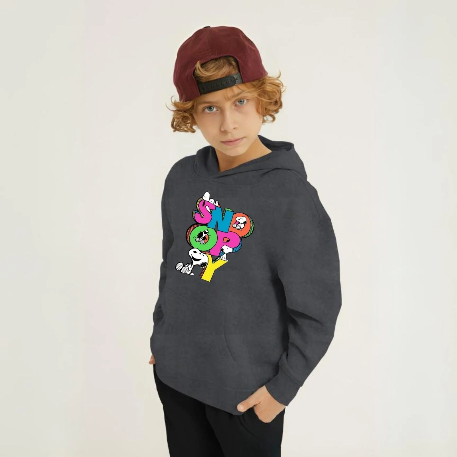 Snoopy Printed Kids Hoodie Set - Image 5
