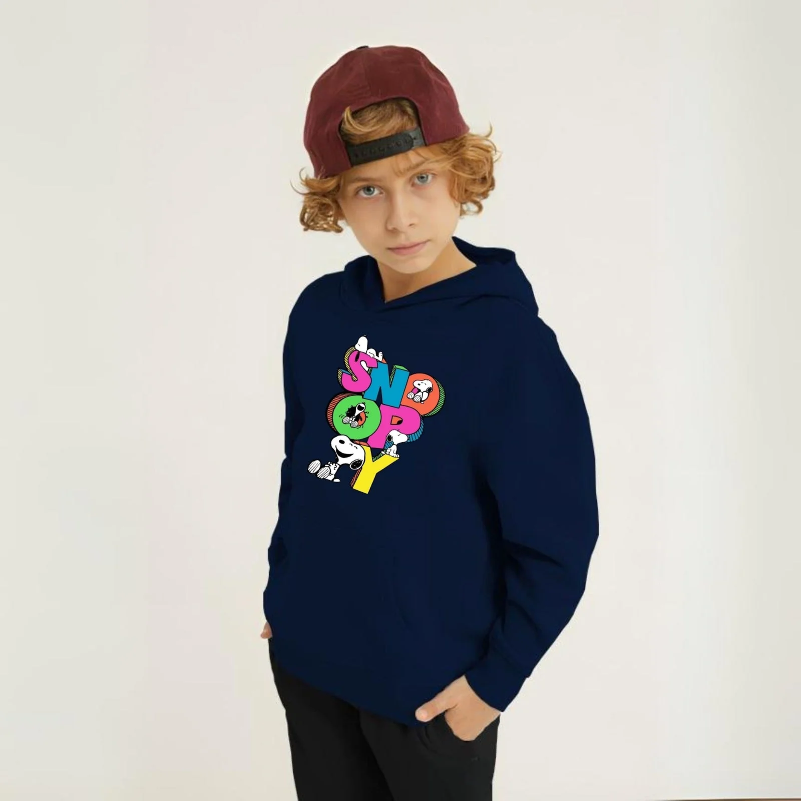 Snoopy Printed Kids Hoodie Set - Image 7