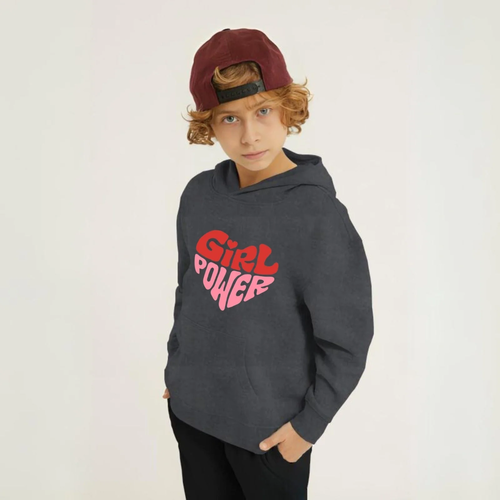 Girl Power Printed Kids Hoodie Set - Image 6