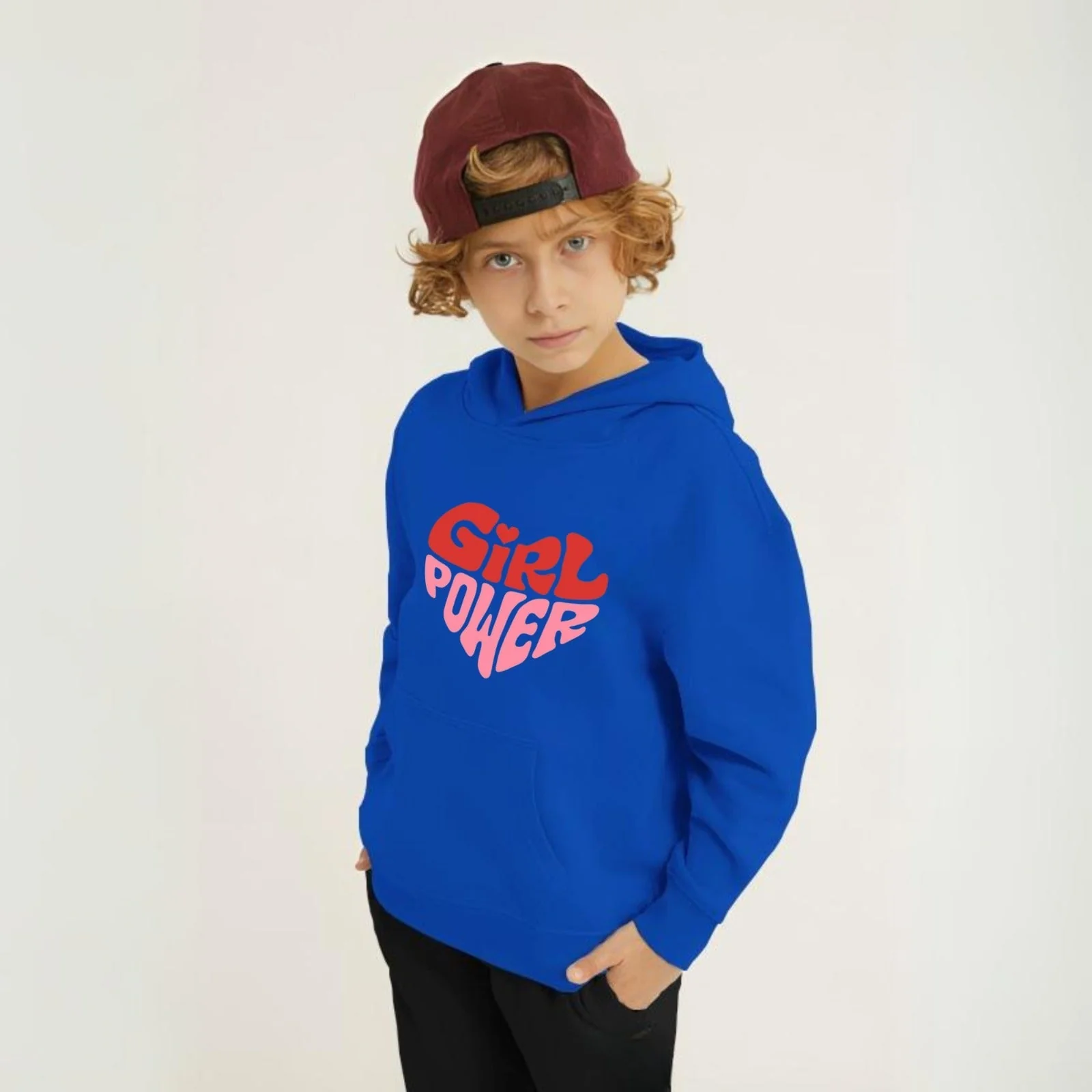 Girl Power Printed Kids Hoodie Set - Image 7