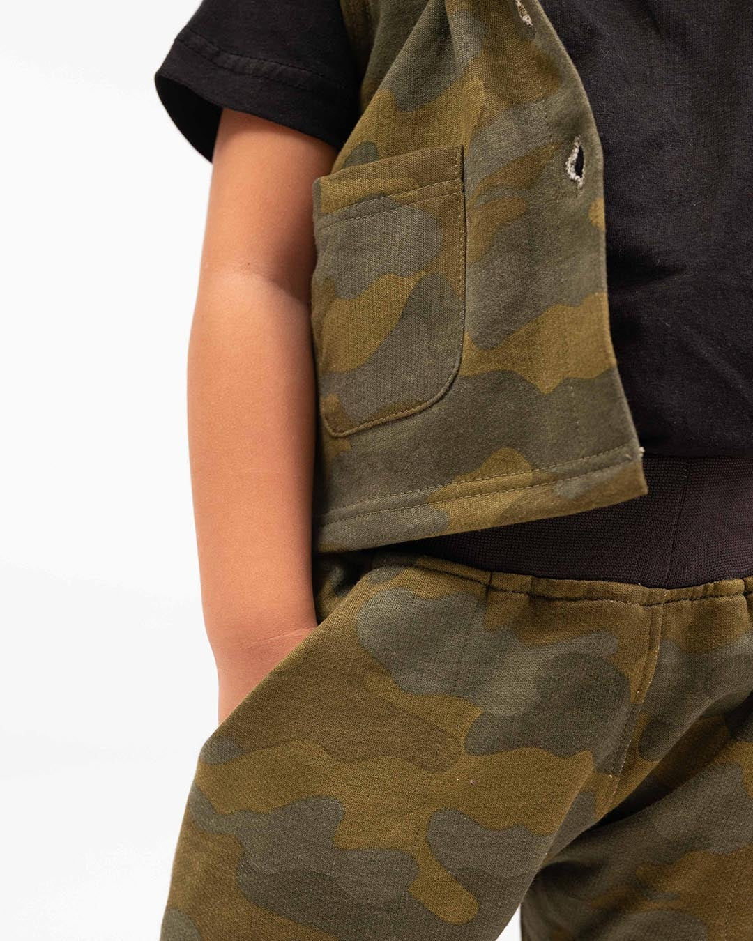 Kids Camo Co-Ord Set – Sleeveless Hoodie & Jogger Pants - Image 6