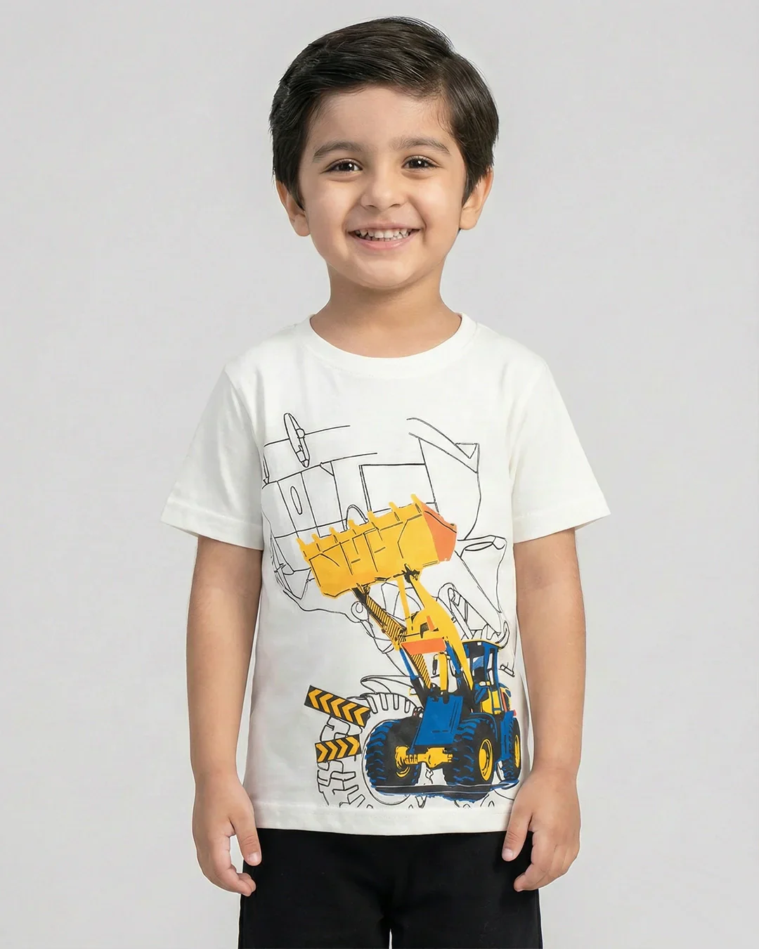 Kids’ Construction Truck Print T-Shirt & Shorts Set - Image 3