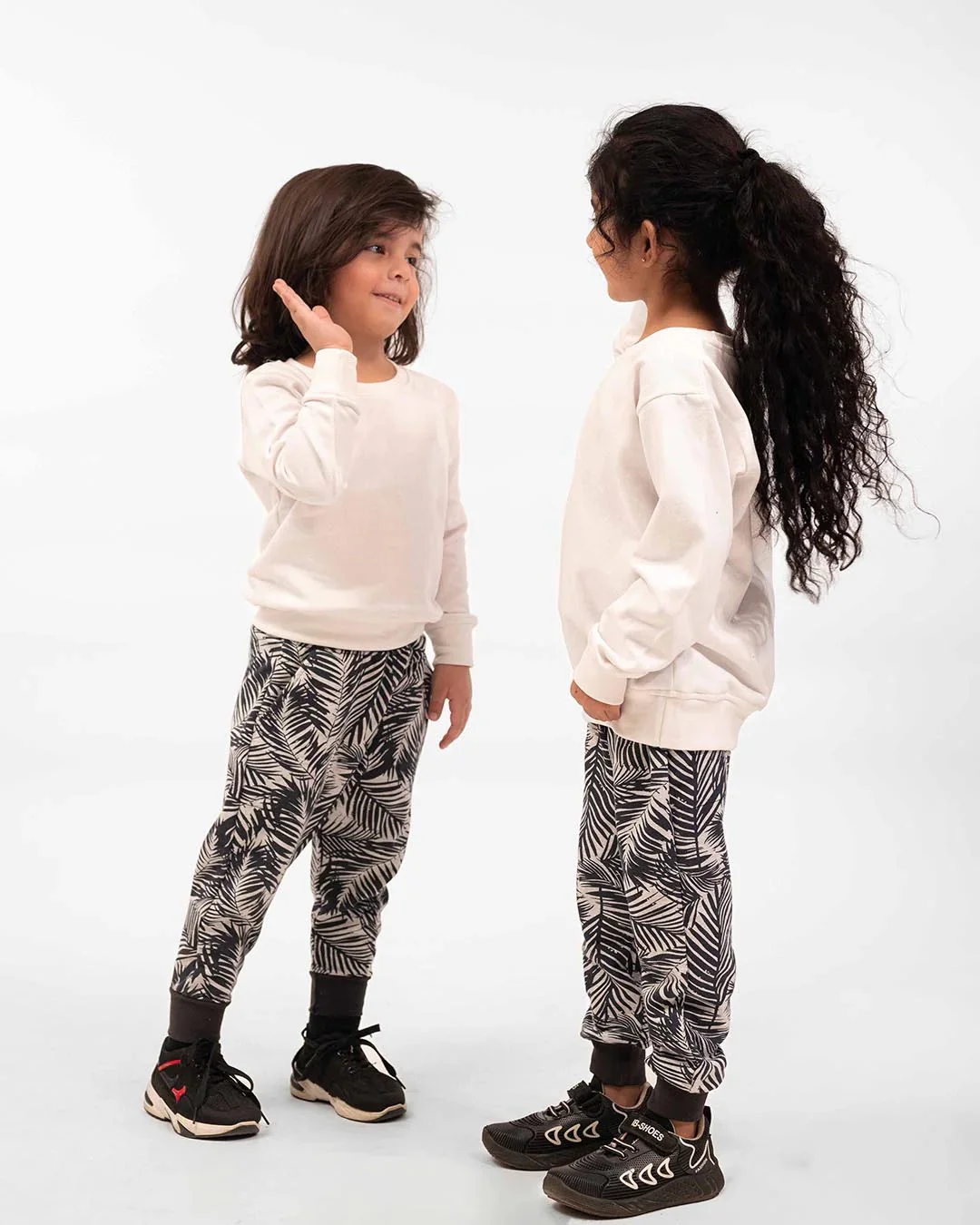 Kids Leaf Print Fleece Set - Image 3