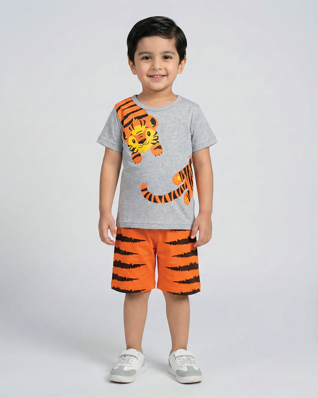 Kids’ Tiger Print T-Shirt & Shorts Set