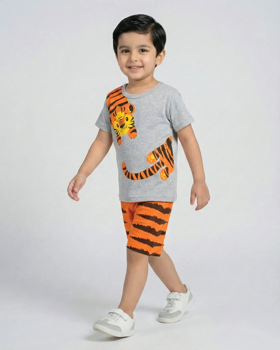 Kids’ Tiger Print T-Shirt & Shorts Set - Image 2