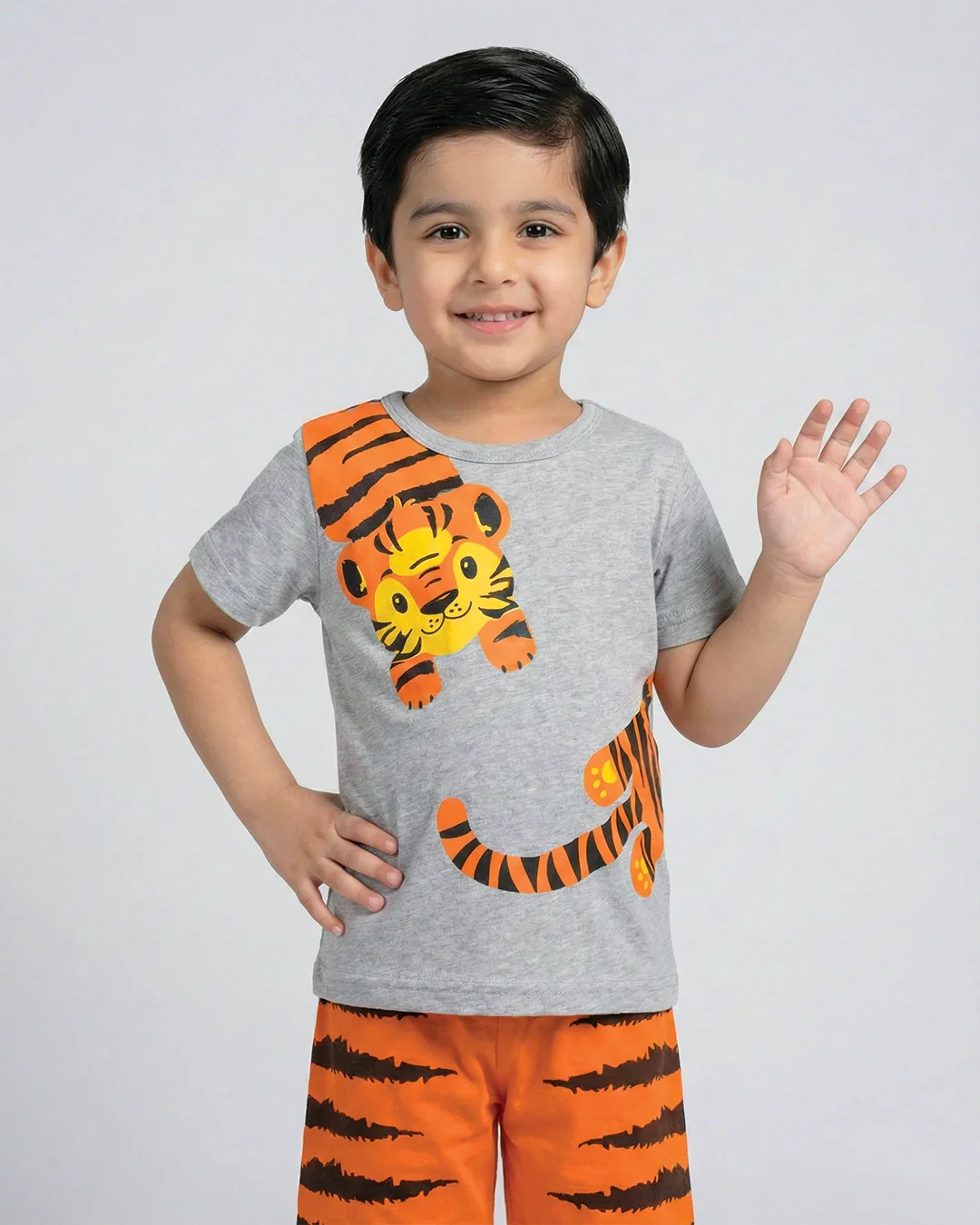 Kids’ Tiger Print T-Shirt & Shorts Set - Image 3