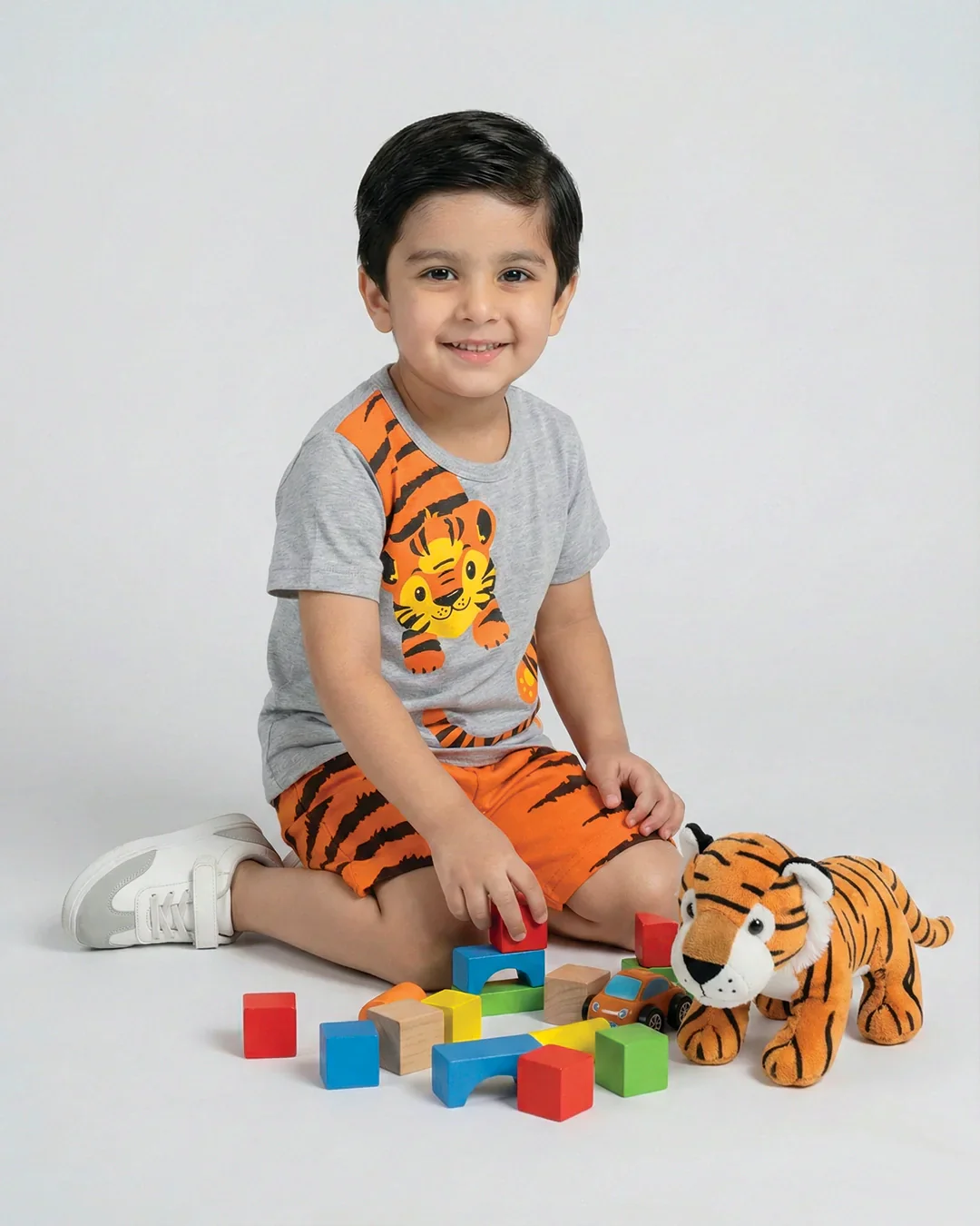 Kids’ Tiger Print T-Shirt & Shorts Set - Image 5