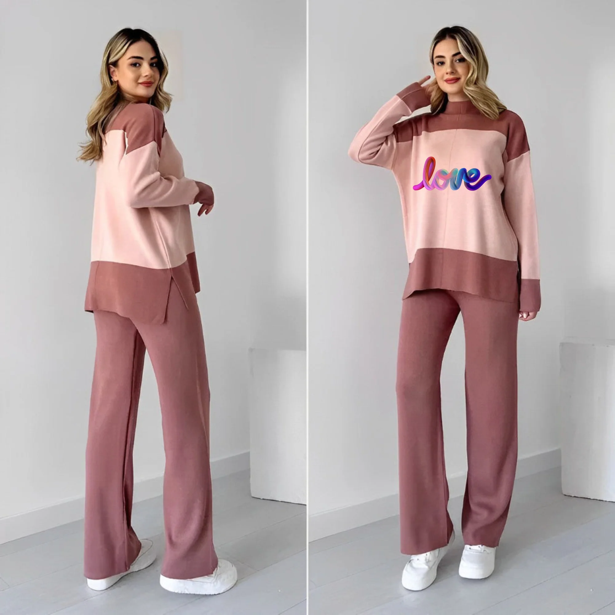 Love Drop Shoulder Loungewear - Image 3