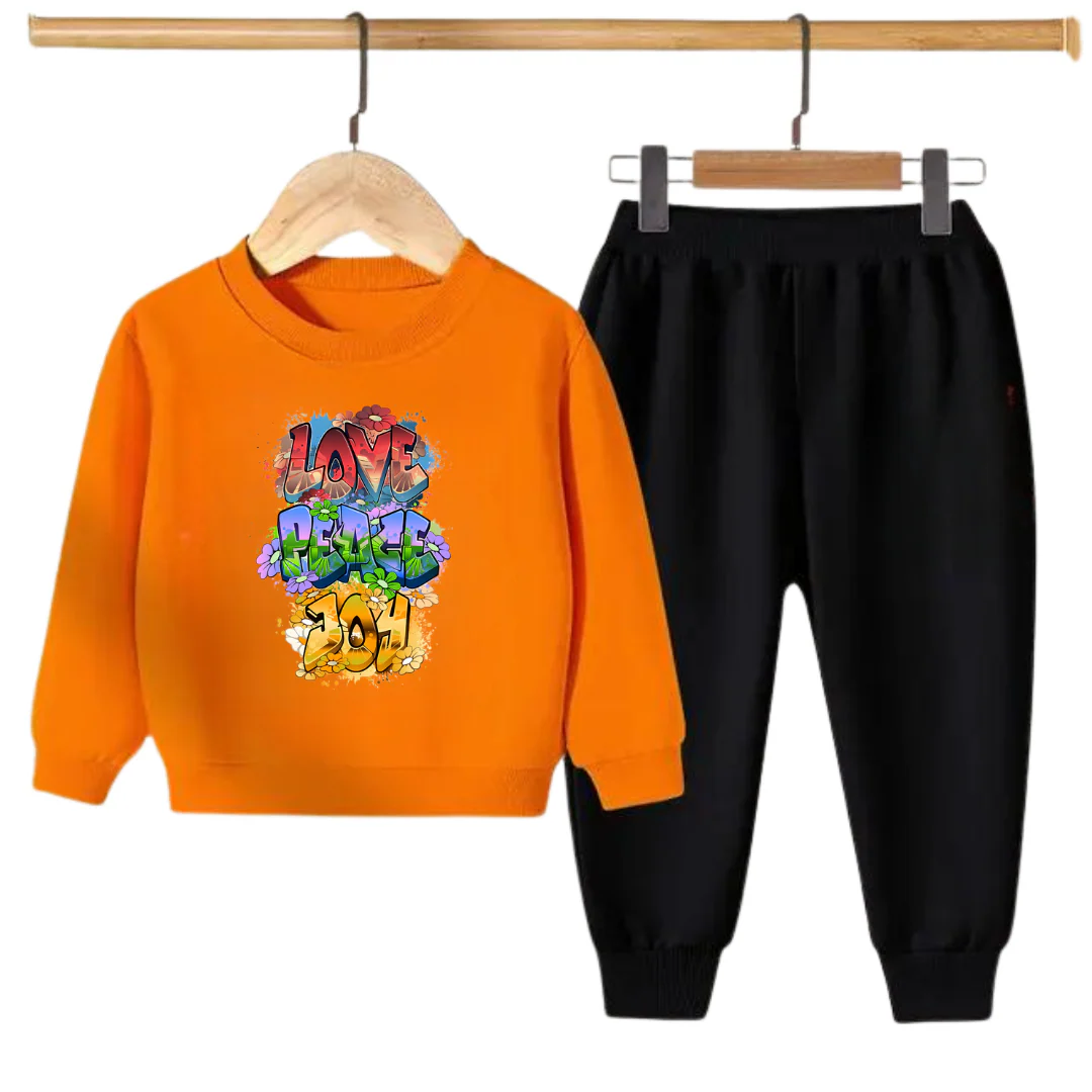 LOVE PEACE JOY PRINTED SWEATSHIRT SET - Image 4