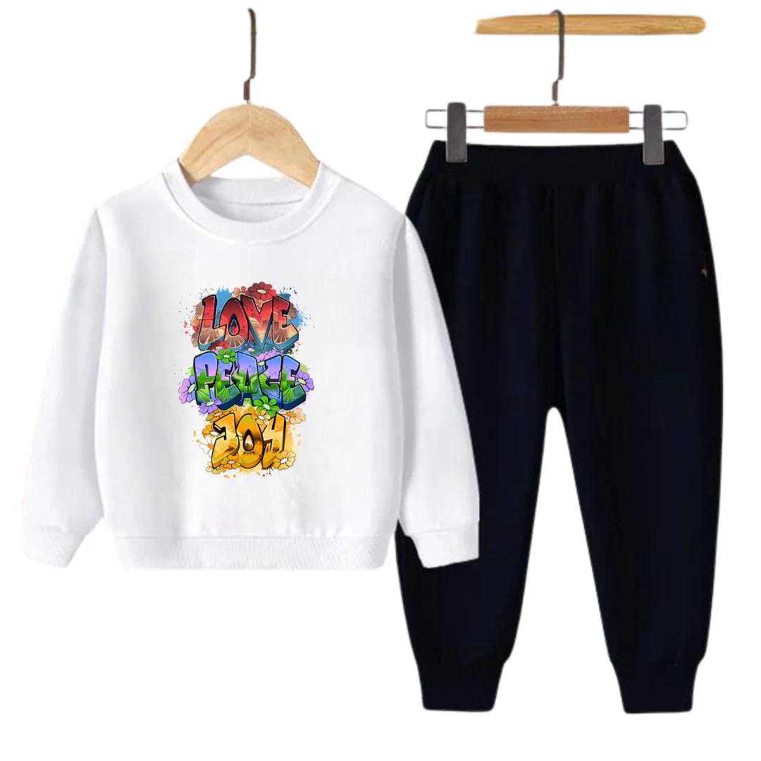 LOVE PEACE JOY PRINTED SWEATSHIRT SET - Image 5