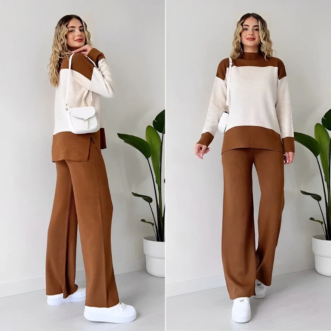 Multicolor Drop Shoulder Loungewear - Image 3