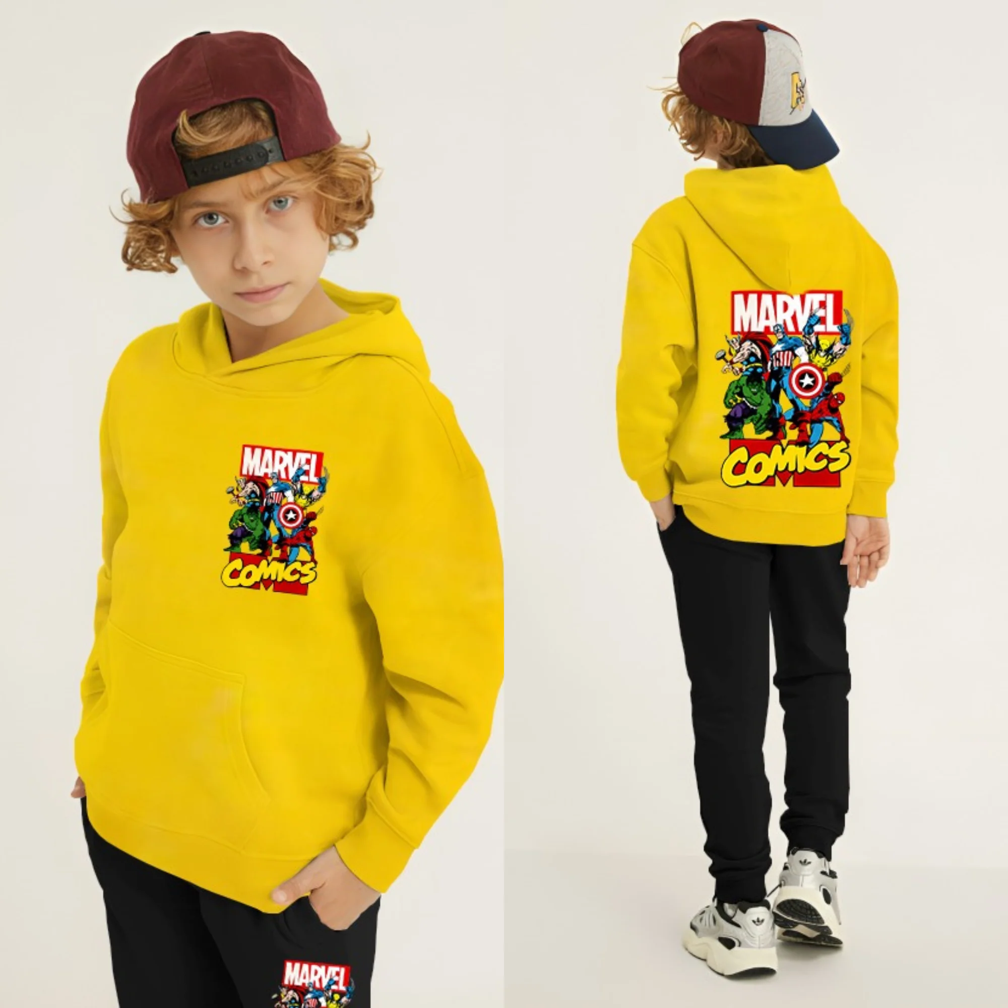 Marvel Comic Printed Kids Hoodie Set - Image 3