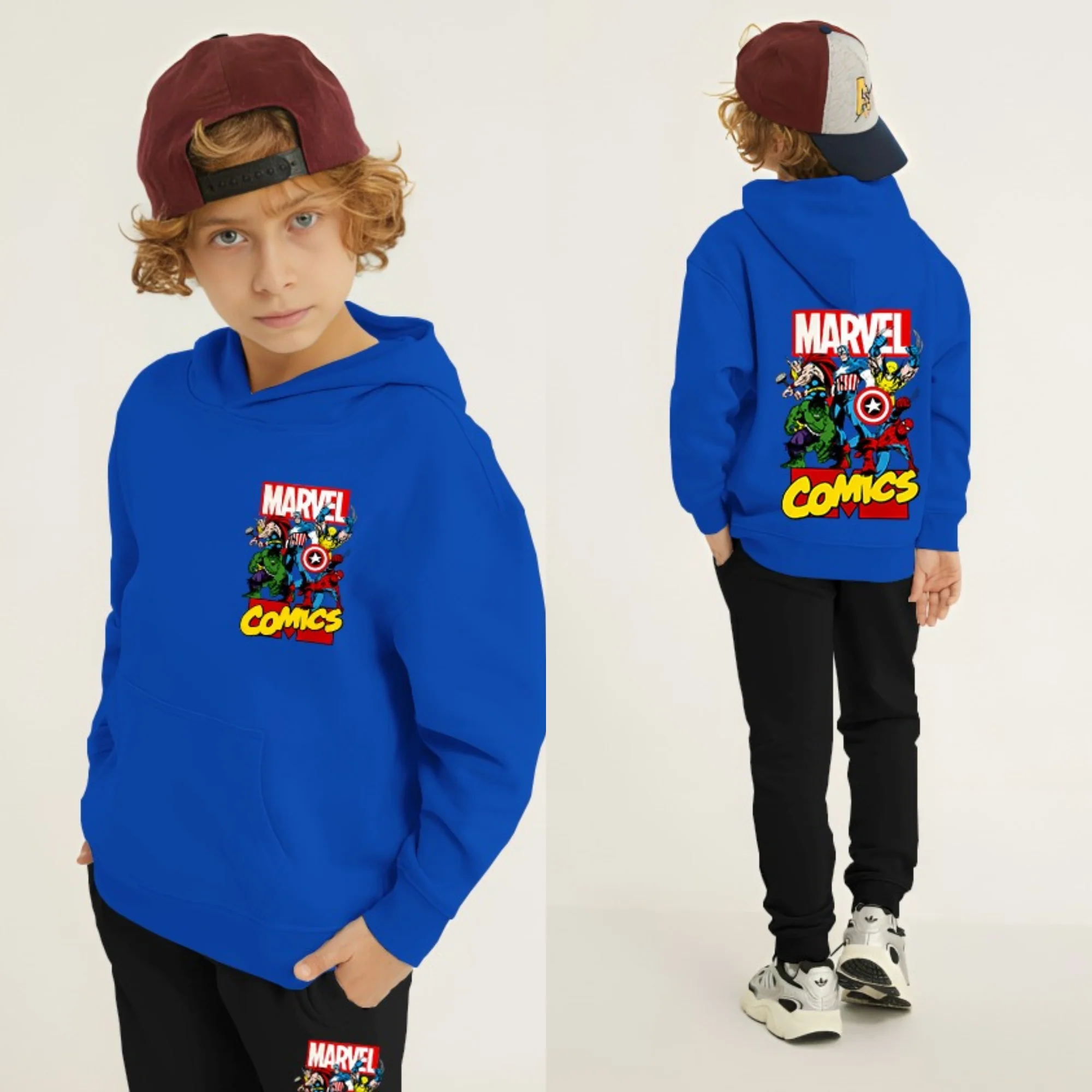 Marvel Comic Printed Kids Hoodie Set - Image 4