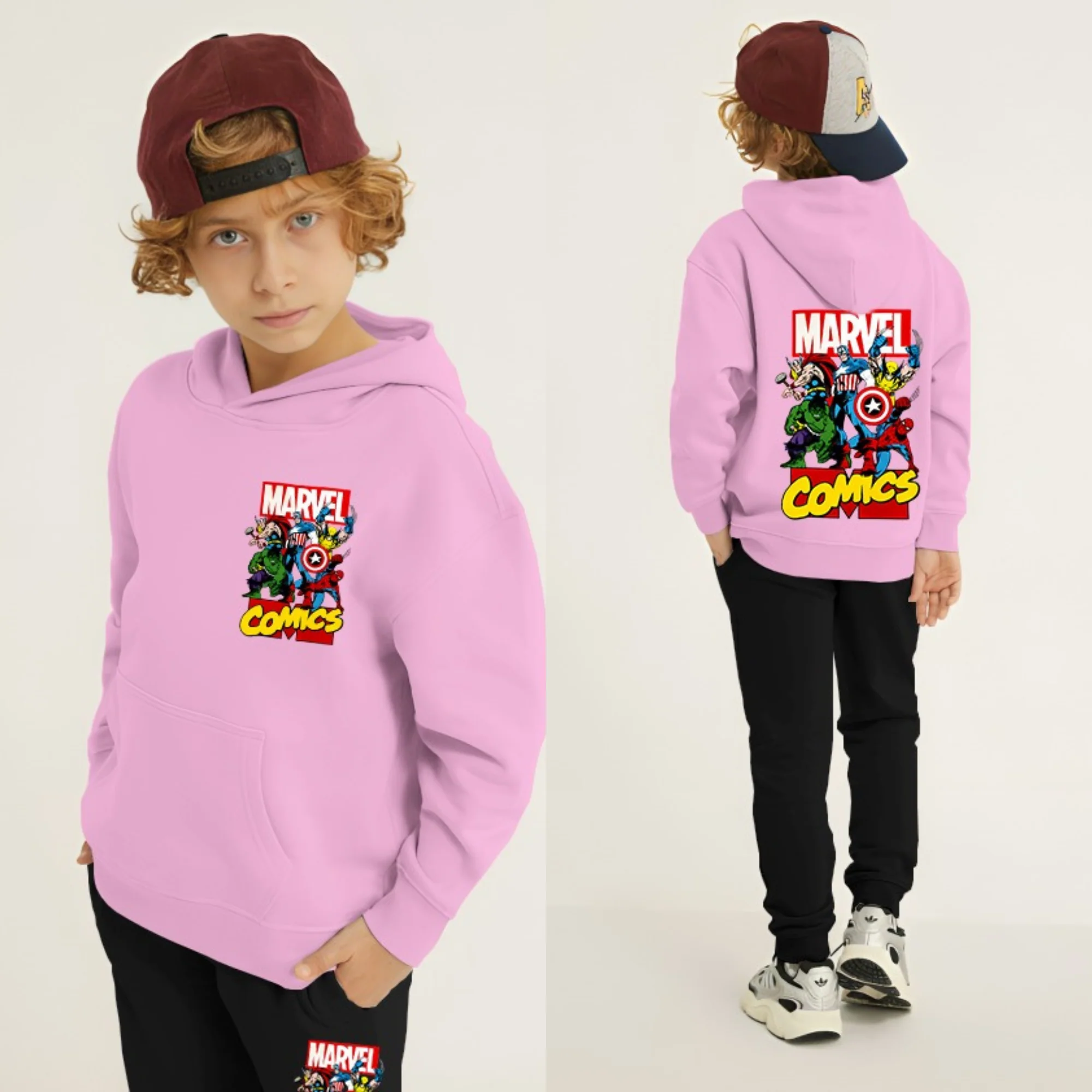 Marvel Comic Printed Kids Hoodie Set - Image 5