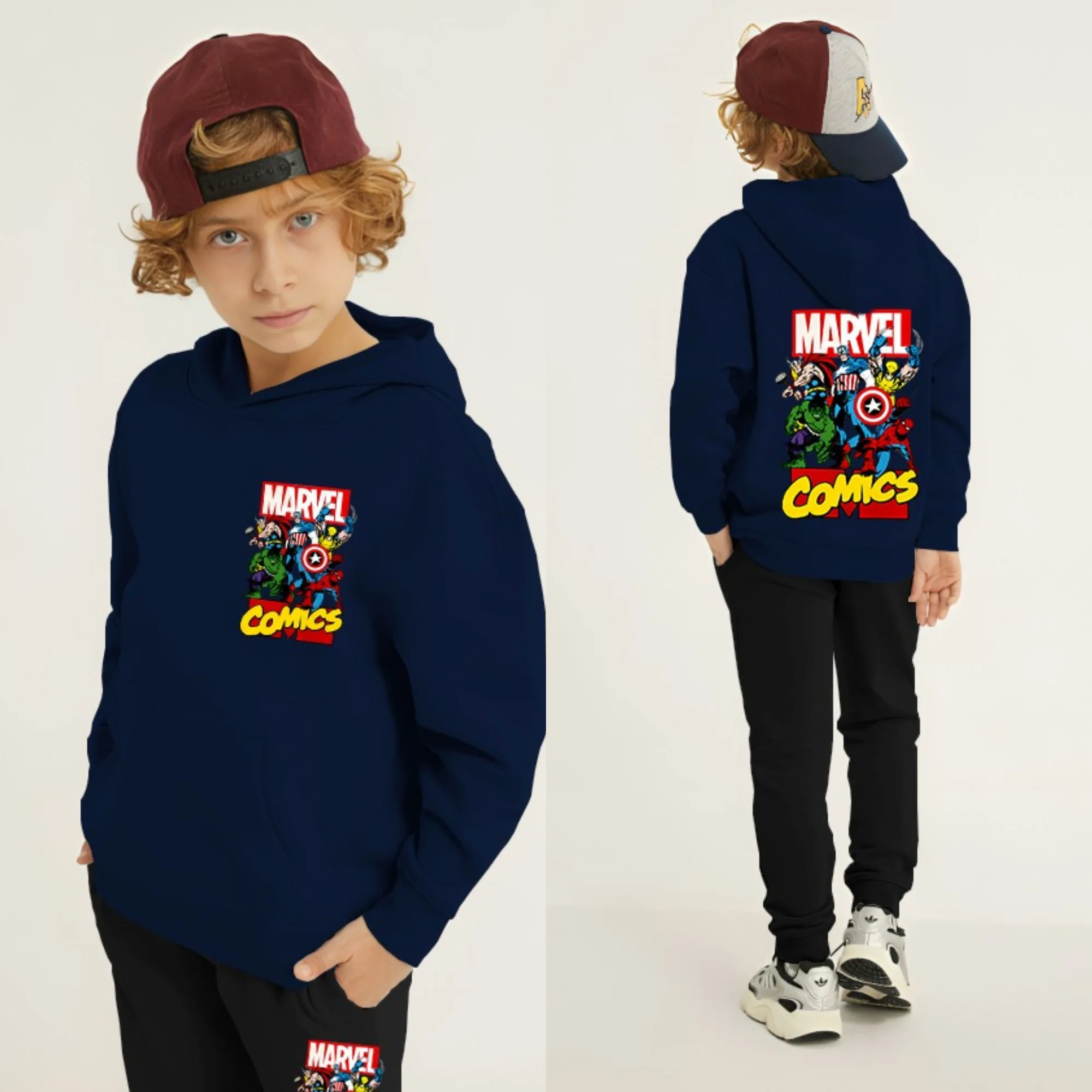 Marvel Comic Printed Kids Hoodie Set - Image 8
