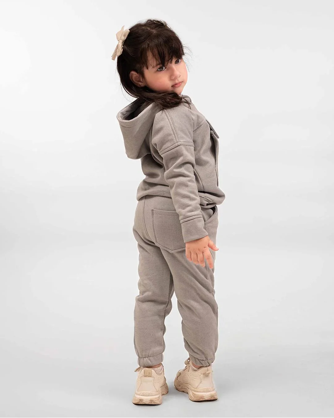 Mocha Grey Comfort Set – Unisex Winter Fleece Wear - Image 2