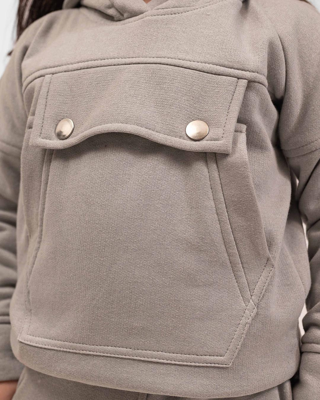 Mocha Grey Comfort Set – Unisex Winter Fleece Wear - Image 6