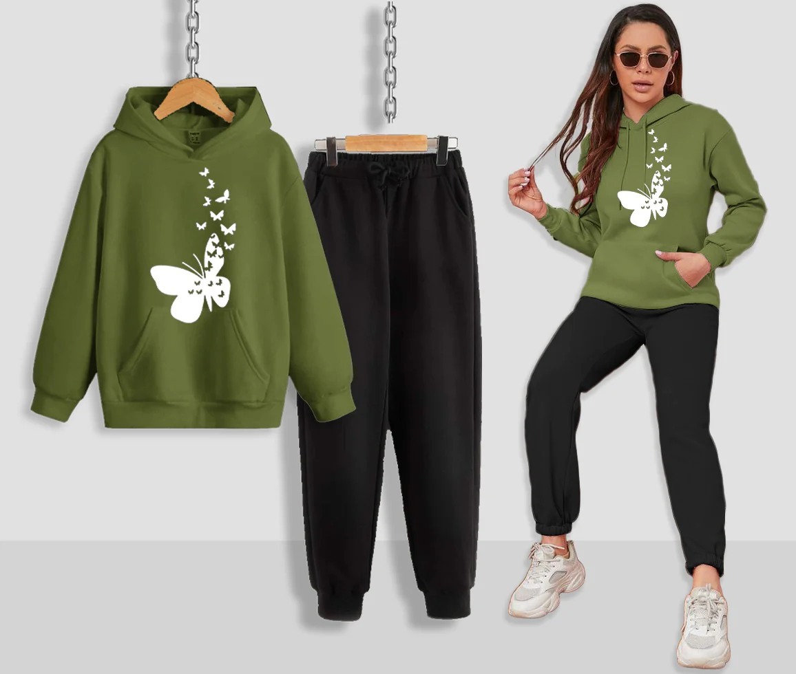 Flying Butterfly Women Hoodie Set - Image 10