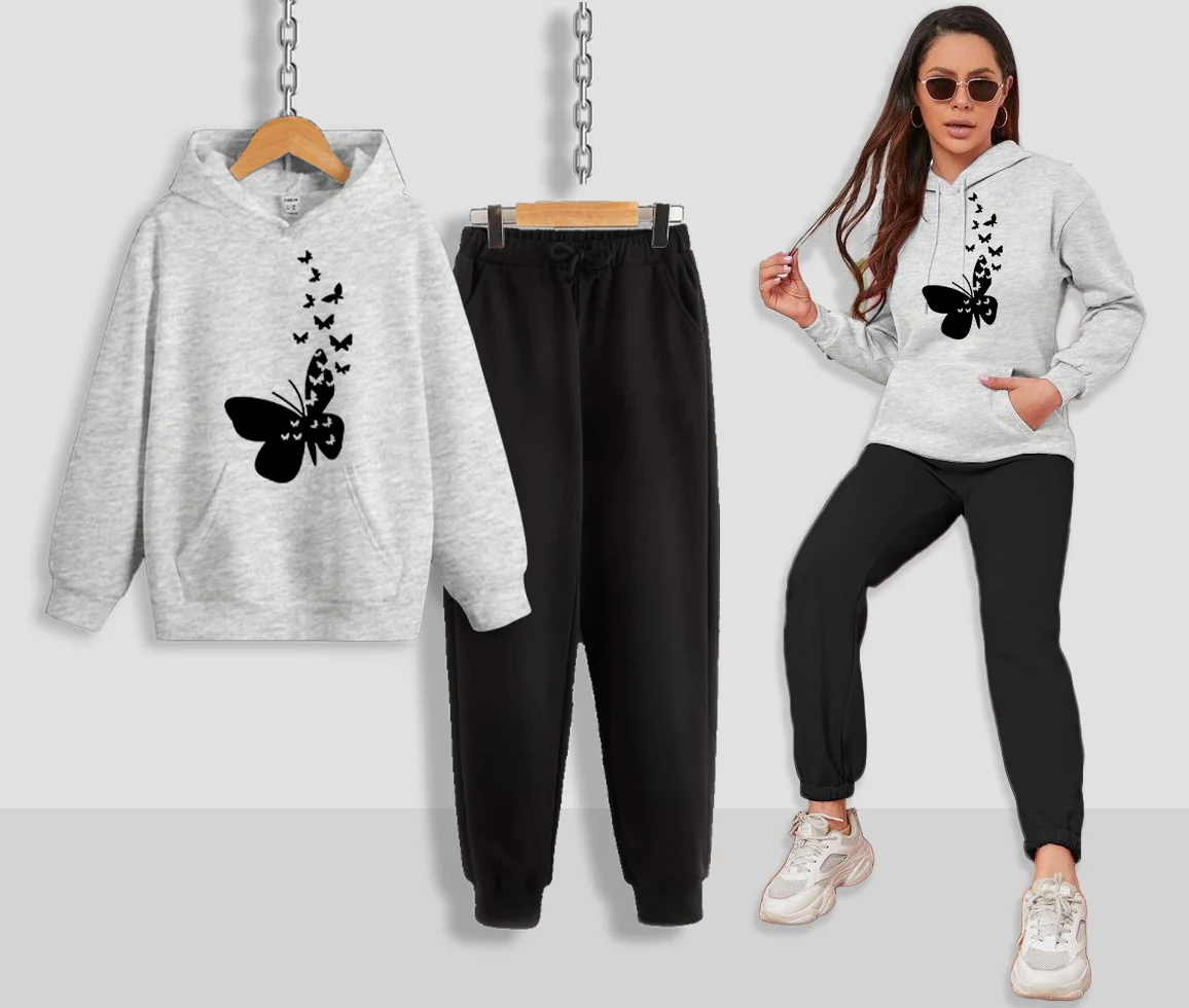 Flying Butterfly Women Hoodie Set - Image 11