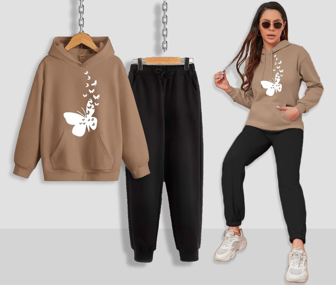 Flying Butterfly Women Hoodie Set - Image 2